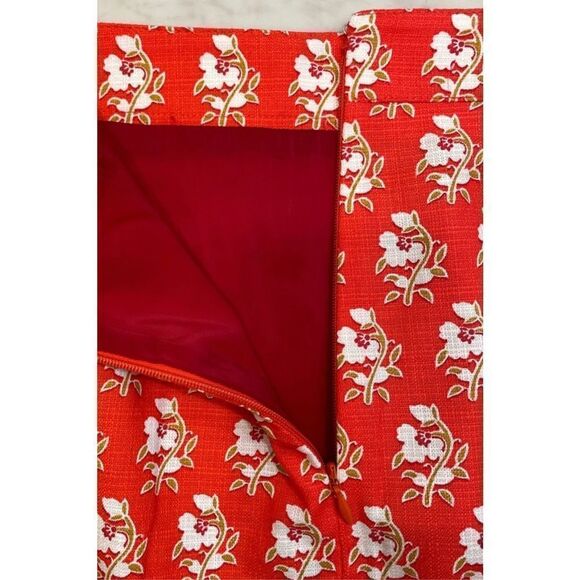 J Crew Bright Floral Stretch Mini Skirt Sz 8 - Picture 4 of 7